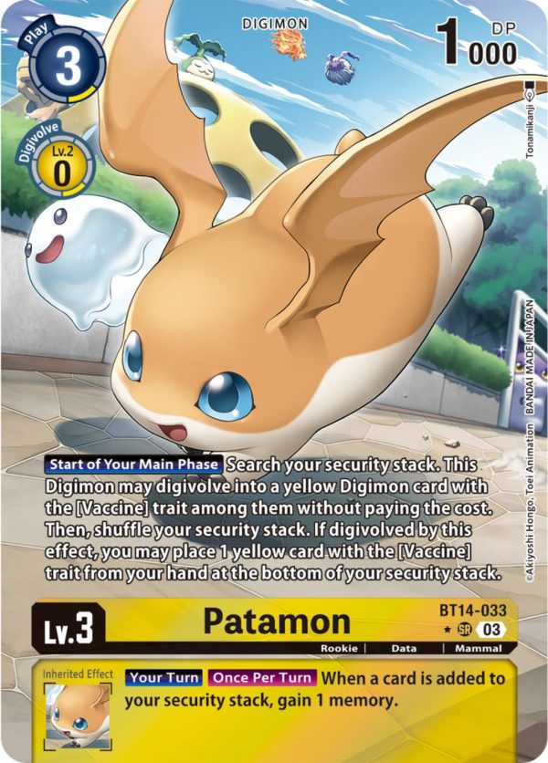 Patamon [BT14-033] (Alternate Art) [Blast Ace] Online now