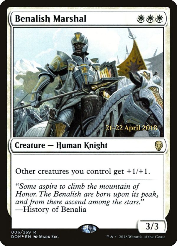 Benalish Marshal [Dominaria Prerelease Promos] Supply