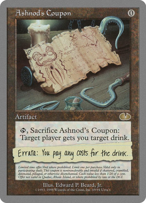 Ashnod s Coupon [Unglued] For Sale