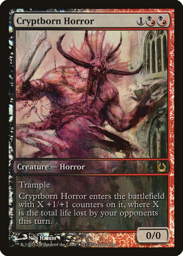 Cryptborn Horror (Game Day) (Extended Art) [Return to Ravnica Promos] on Sale