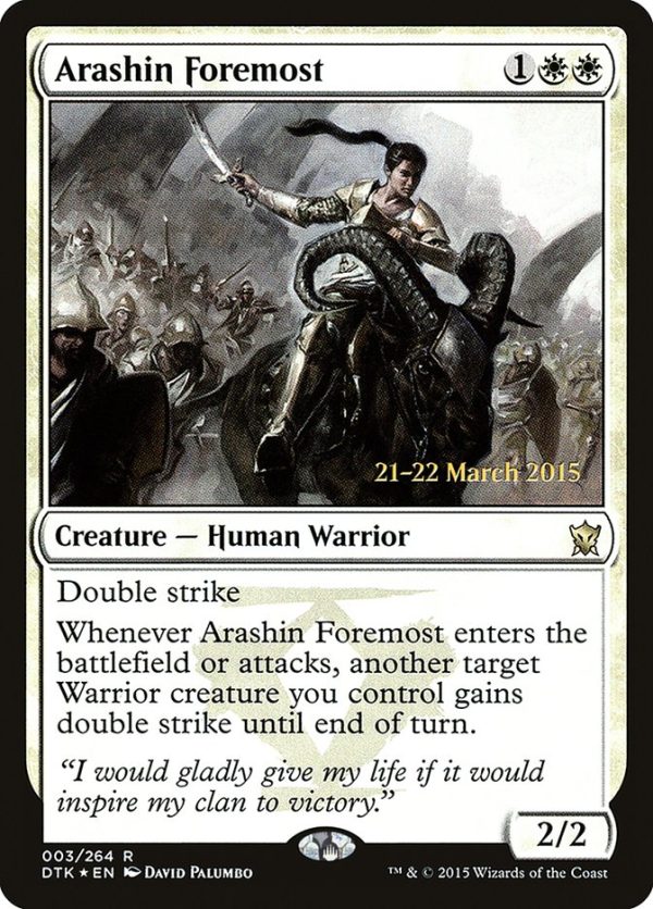 Arashin Foremost [Dragons of Tarkir Prerelease Promos] Sale